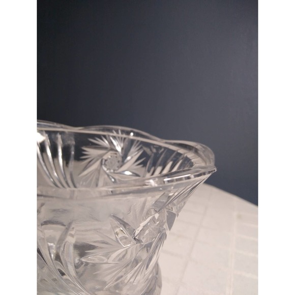 Anna Hutte Bleikristall Lead Pinwheel Crystal Cut Crystal Footed Candy Dish - Picture 5 of 5